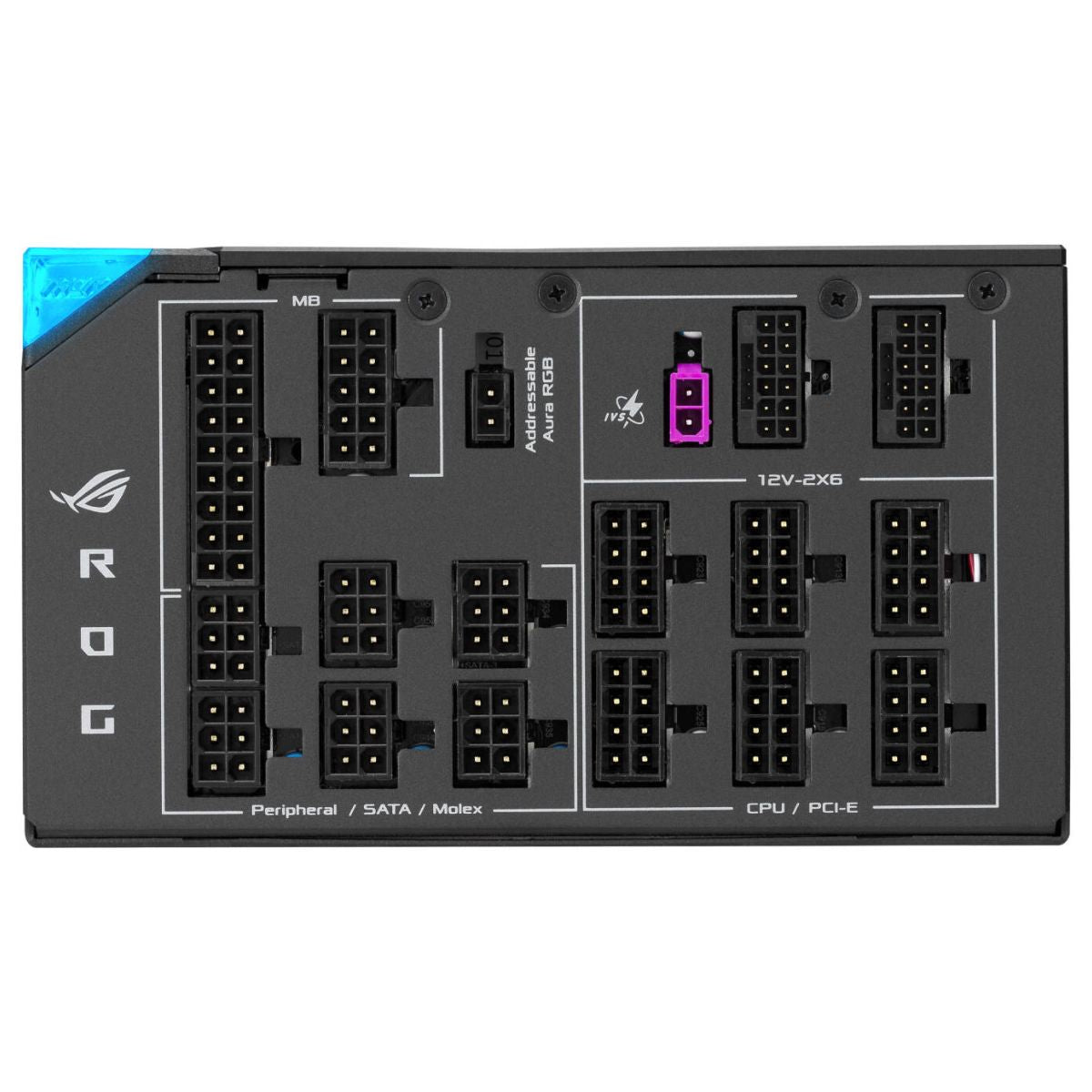 Asus ROG Thor 1600W Titanium III Fully Modular Power Supply, 80 Plus Titanium Efficiency, Cybenetics Titanium Certification, Active PFC, ATX 3.1 Standard, GaN MOSFET Technology