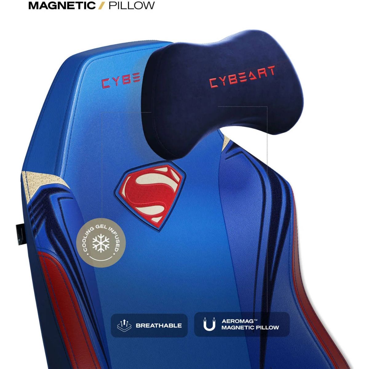 Cybeart Superman NEO 2.0 Gaming Chair | NeoTek Leatherette | 4D Armrests | Lumbar Support | 135° Recline | 150kg | GC-PUNEO-SM02