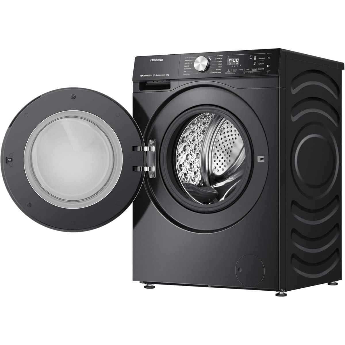 Hisense 5S Series 12 kg, Front Load Washing Machine – WF5S1245BB, Smart Wi-Fi & Auto Dosing