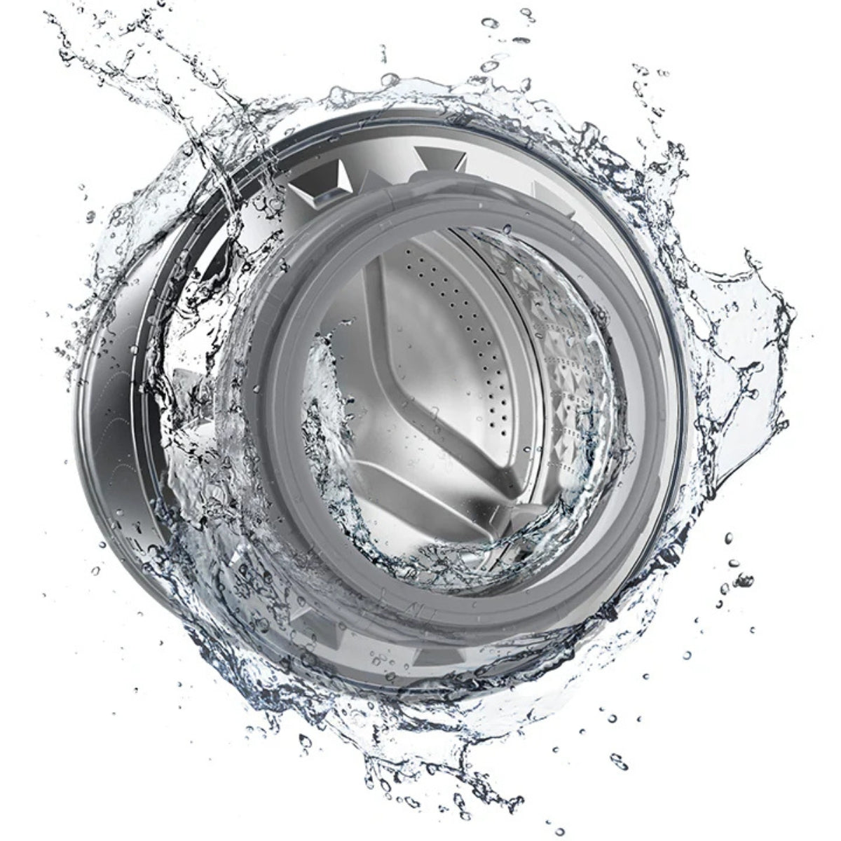 Samsung WW5000T 8 kg Front-Load Washing Machine WW80TA046AX/GU with Eco Bubble™, Hygiene Steam, 1400 rpm, Inox / Platinum Silver