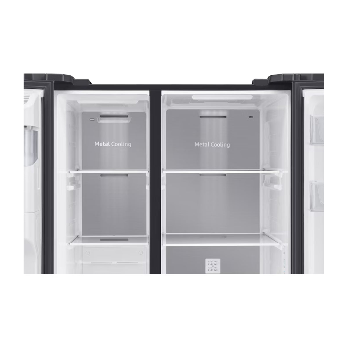 Samsung RS5000RC 660 Liters Side-by-Side Refrigerator RS64R5331B4/AE Black Color All Around Cooling with Digital Inverter Compressor, SpaceMax