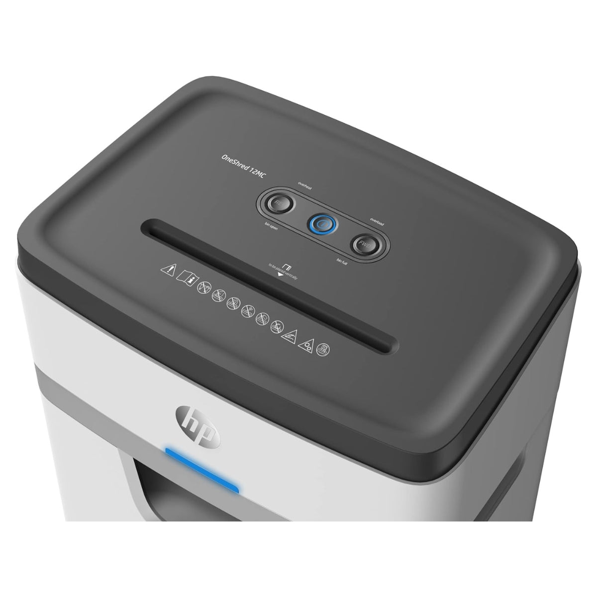 HP OneShred 12MC 2806 – Micro-Cut Paper Shredder (Up to 12 Sheets, P-5 Security)