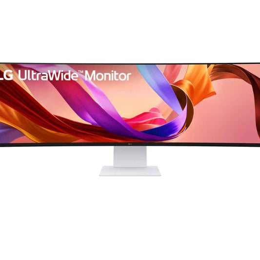 LG UltraWide Curved Monitor, 49" Nano IPS Display, Dual QHD Resolution, 144Hz Refresh Rate, 1ms (MBR) Refresh Rate, Black Stabilizer, HDR 400, Game Mode, Crosshair, White