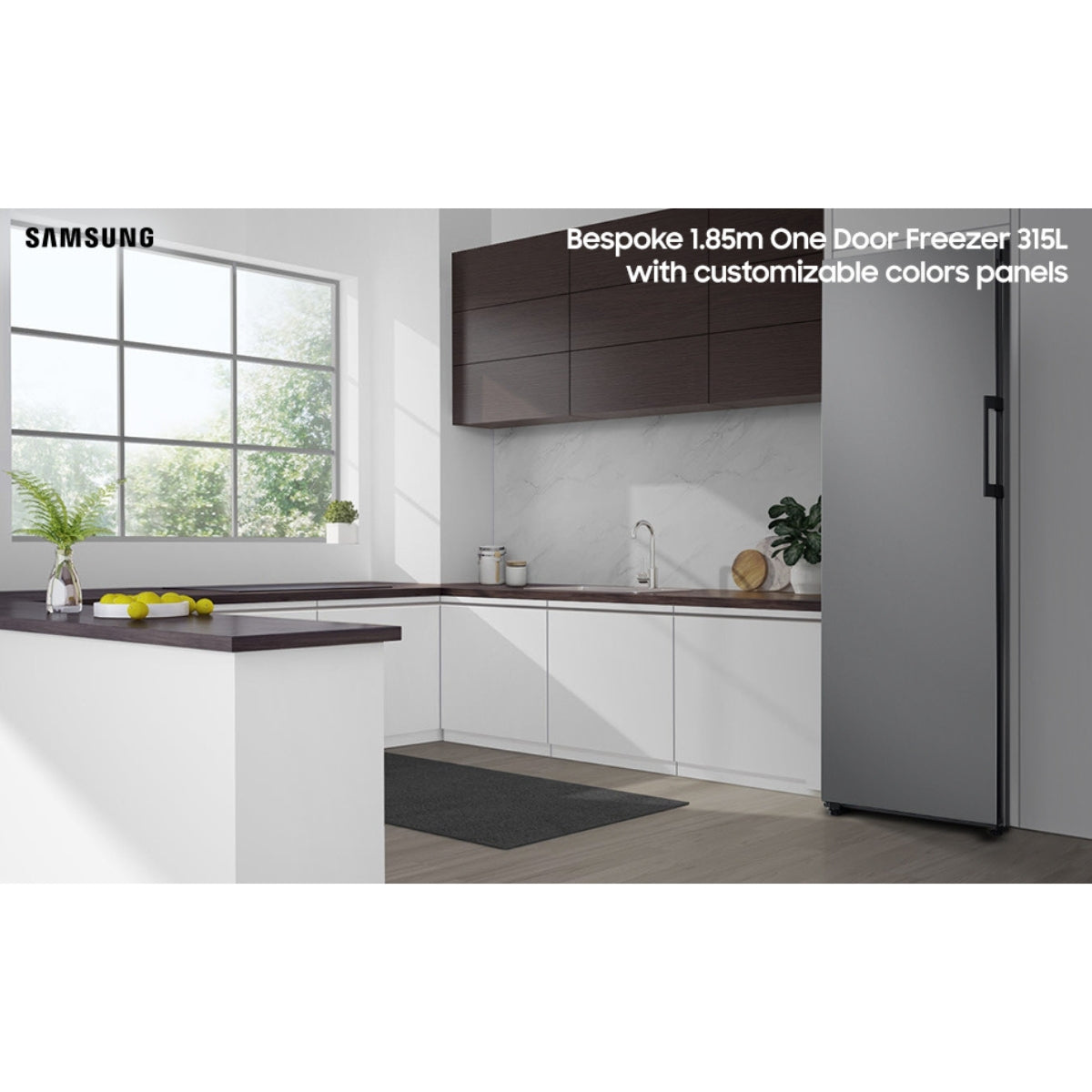 Samsung 315 Liters Bespoke One Door Freezer RZ32T7405AP/AE Customizable Color Panels, All Around Cooling on Digital Inverter Compressor