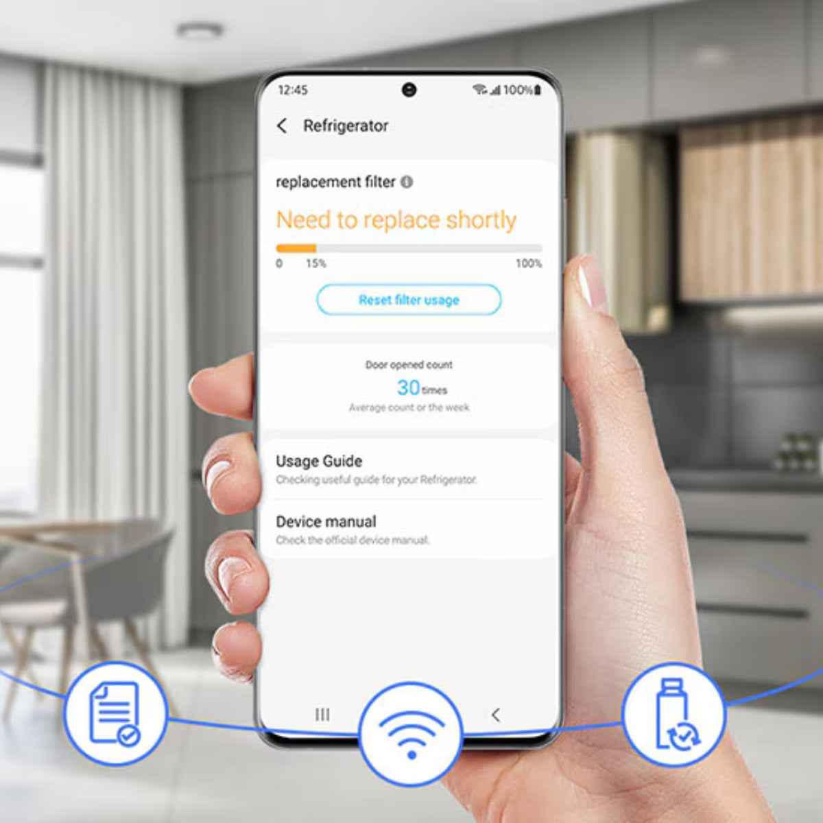Samsung RT6300C 460 Liters Bespoke Top Mount Freezer Refrigerators RT47CB664622AE with SmartThings AI Energy Mode, SpaceMax™ and Optimal Fresh