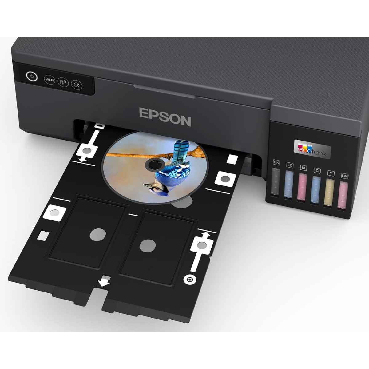 Epson EcoTank L8050 High Volume 6 Colour A4 Photo Printer, Print 10x15cm Borderless Photos, 5.760 x 1.440 DPI Resolution, 22 ppm Print Speed, Black | C11CK37405