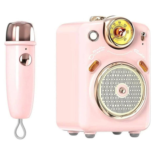 Divoom Fairy-OK Portable Bluetooth Speaker, 7 Voice Modes, Mini Microphone, 10W Output Louder Sound, 2000mAh for 6 Hours, Bluetooth 5 Connectivity, Pink, Green