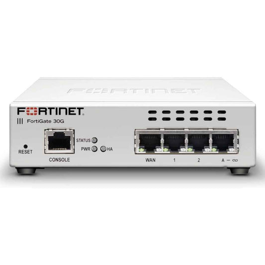 Fortinet FortiGate-30G Firewall – Network Security Appliance, 800Mbps IPS, 500Mbps Threat Protection, 1 Year FortiGuard UTP & FortiCare Premium