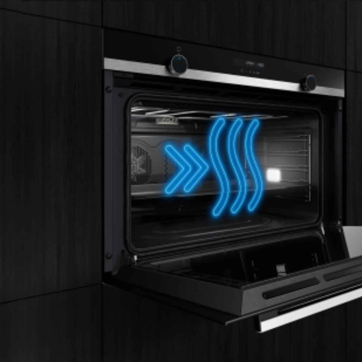 Siemens iQ500 Built-in Electric Oven HI257JYB0M with added steam function - 60 x 60 cm - Black