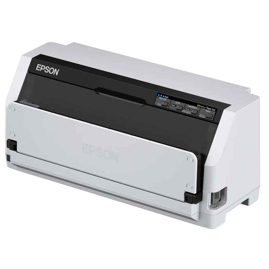 Epson LQ-690II 24-Pin Dot Matrix Printer, 24-Pin Printing Method, Up to 10 CPI Printing Speed, 360 x 180 DPI Resolution, USB 2.0 Connectivity, White / Black | C11CJ82402