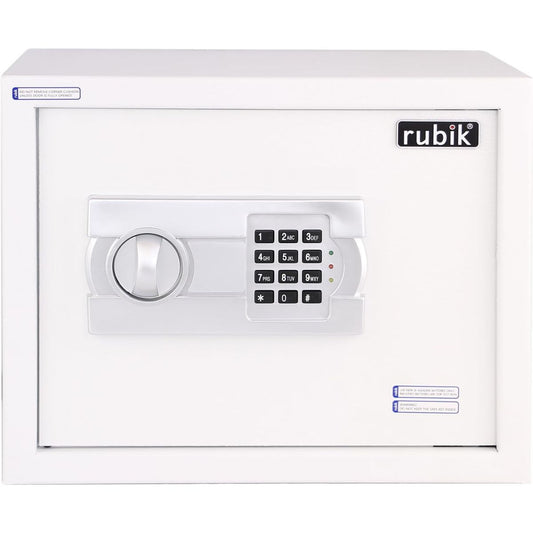 Rubik Large Safe Box with Digital Keypad & Key Lock – 30x38x30cm, Black / White | RB30EG-B / RB30EG-W
