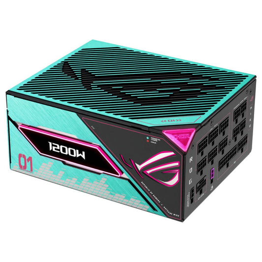 Asus ROG Thor 1200W Platinum III Hatsune Miku Edition Power Supply, 80 PLUS Platinum Efficiency, Active PFC, ATX 3.1 Standard, Cybenetics Lambda A++ Certification