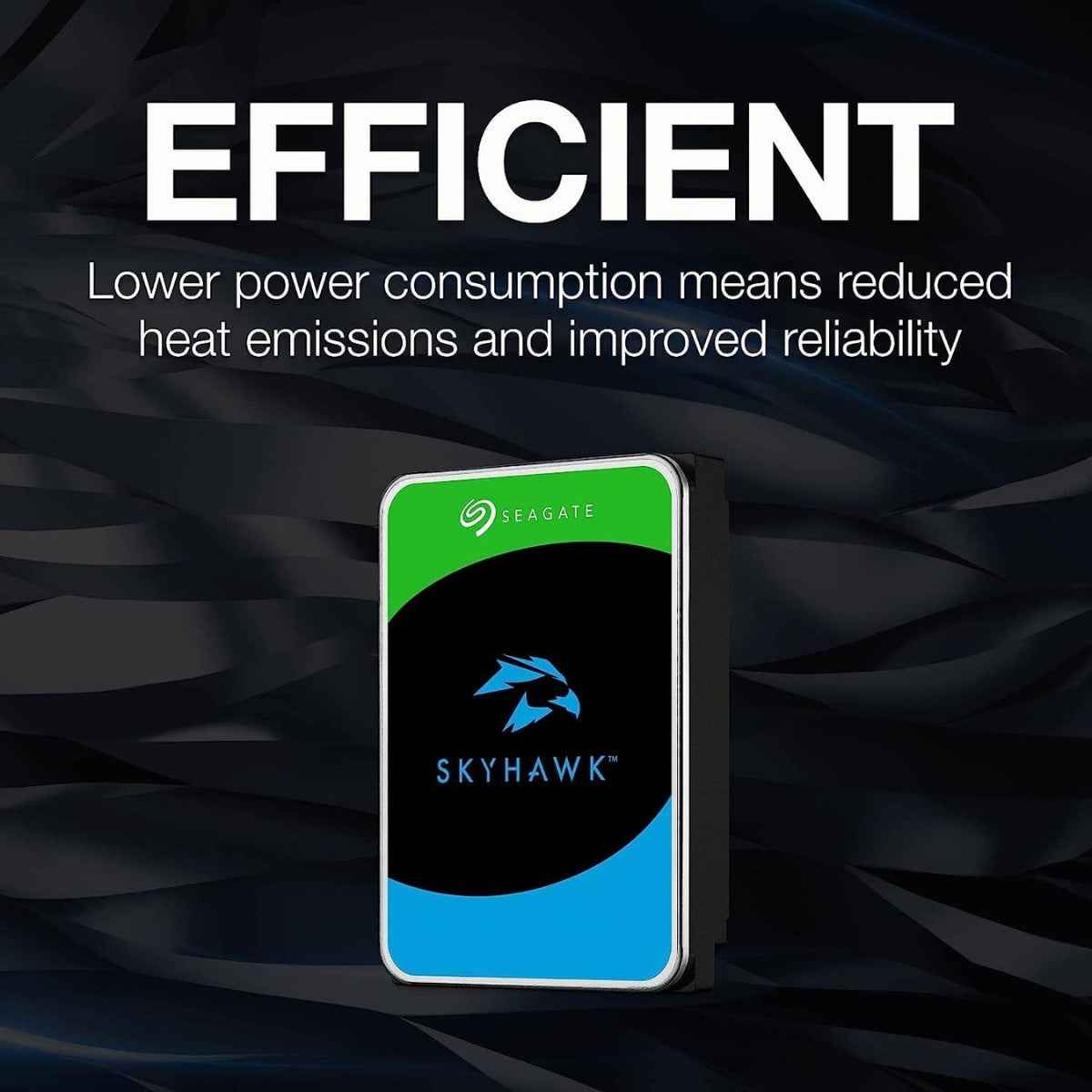 Seagate 2TB SkyHawk Surveillance SATA III 3.5" Internal Hard Drive, 256MB Cache, 5400 RPM, Up to 180 MB/s Sustained Transfer Rates, 1 Million Hours MTBF, Supports up to 64 HD Cameras