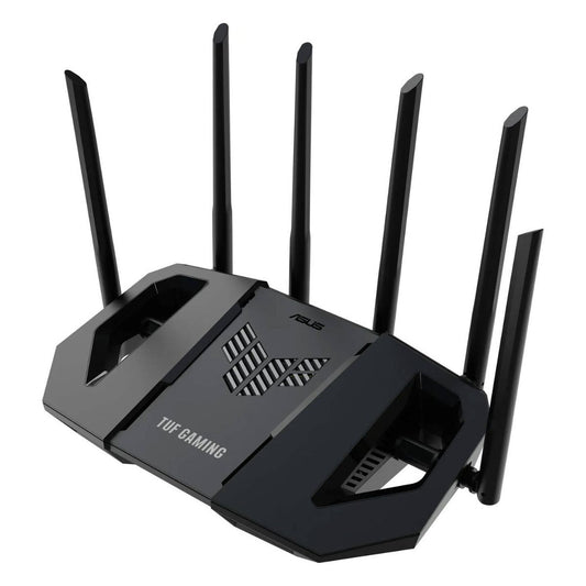 Asus TUF Gaming BE6500 Route, Wi-Fi 7 Connectivity, Dual-Band ( 2.4GHz & 5GHz ), Up to 5764 Mbps, 6x External Fixed Antenna, Primary AiMesh Router, AiMesh Node, Black