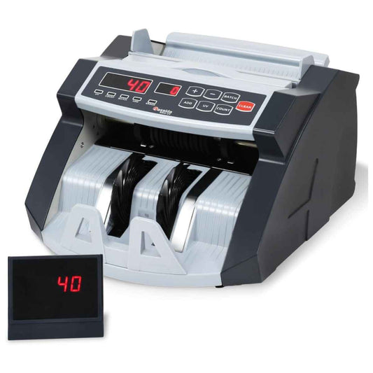 Cassida 5510 UV Efficient Bill Counter Machine for Retail, 1300 Notes Per Minute, Count, Batch, Add, Add+Batch Operations, LED 4/3 Display, Back Loader Bill Loading Style | 5510