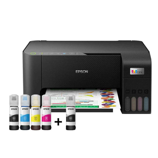 EPSON EcoTank L3250 A4 Color 3-in-1 Printer, With Wi-fi Direct, 5760 x 1440 DPI Resolution, 33ppm Print Speed, 30 Sheets Output Tray, 100 Sheets Paper Tray, Black- C11CJ67418