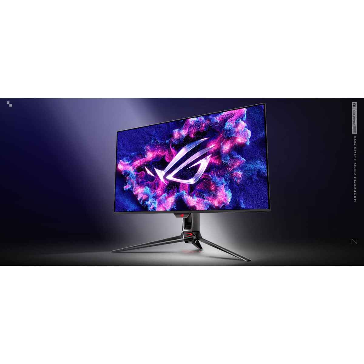 Asus PG32UCDM  ROG Swift OLED 32" Gaming Monitor, 4K QD-OLED Display, 240Hz Refresh Rate, 0.03ms (GtG) Response Time, NVIDIA G-sync, FreeSync Premium Pro & AdaptiveSync, Black | 90LM09T0-B01370