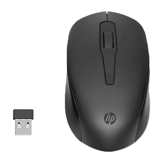 HP 150 Wireless Optical USB Mouse with a 2.4 GHz Simple Dongle, 1,600 DPI Optical Sensor, Ambidextrous Design, 3 Buttons, Ergonomic, USB-A, Black | 2S9L1AA