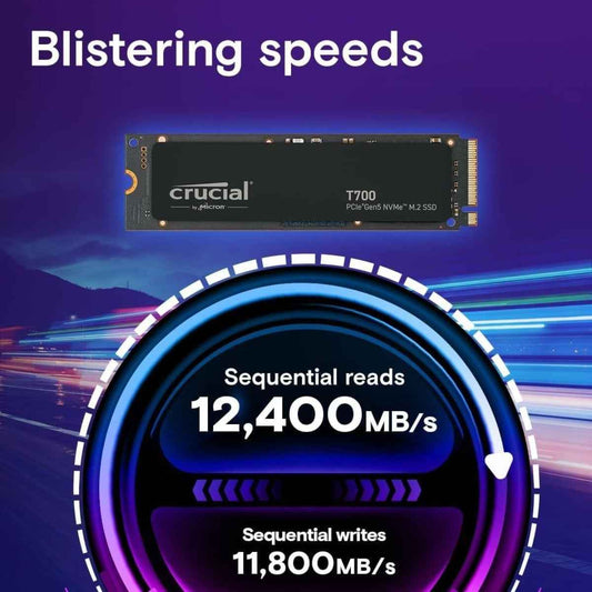 Crucial T700 PCIe 5.0 NVMe SSD - Ultra‑High Performance Gen‑5 Storage