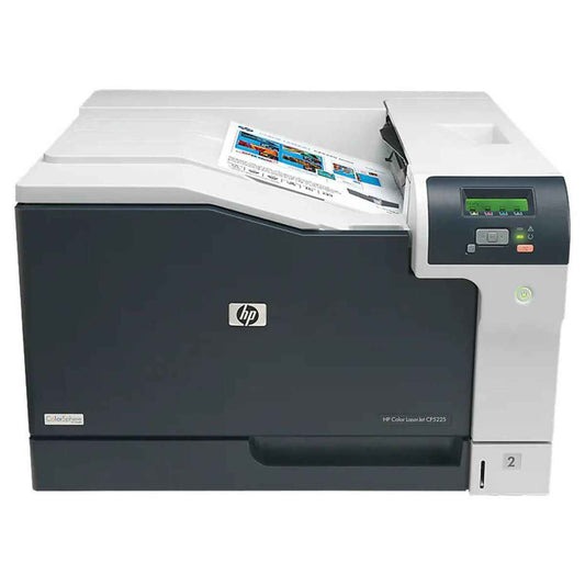 HP CP5225n Color LaserJet A3 Professional Printer, Up to 20ppm Black & Color, Up to 600 x 600 DPI Resolution, 2-Line, 16-Character Backlit Display, 250-Sheet Face-Down Output Bin, White | CE711AB19