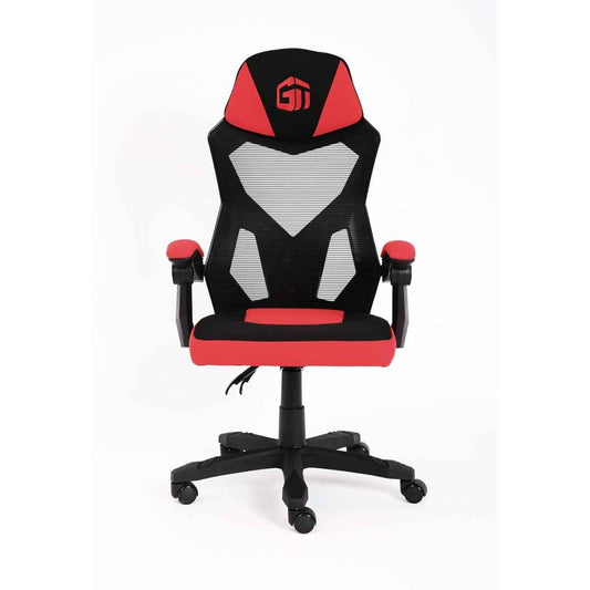 GamerTek Ignite Gaming Chair – Breathable Mesh & Fabric, Ergonomic Design, 120kg Capacity