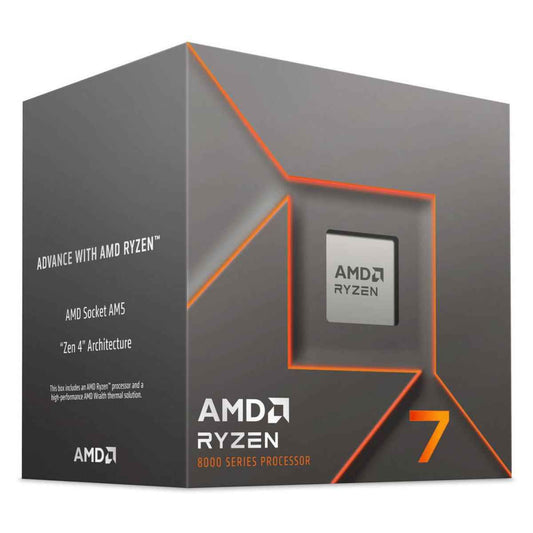 AMD Ryzen 7 8700F AM5 Desktop Processor | 8 Cores & 16 Threads | Up to 5.0GHz Max Boost | 16MB L3 Cache | DDR5 Memory Support | Tray | 100-000001590-Tray
