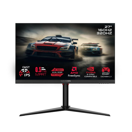 GAMEON GOSX27B Switch X Series 27" Dual Switch 4K UHD 160Hz/FHD 320Hz, MPRT 0.5ms, HDMI 2.1, Fast IPS Gaming Monitor (Supports PS5) - Black