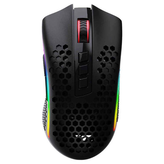 Redragon M808-KS Storm Pro Dual Mode RGB Gaming Mouse – 16000 DPI, Wireless & Wired, Honeycomb Design (Black)