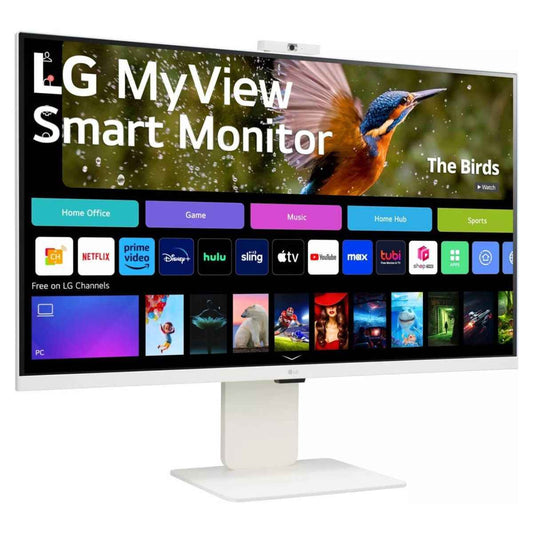 LG MyView 32SR85U-W Smart Monitor, 32" IPS Display, 4K UHD Resolution, 60Hz Refresh Rate, 5ms (GtG) Response Time, HDR10, Flicker Safe Features, 1.07b Color Depth, White | 32SR85U-W