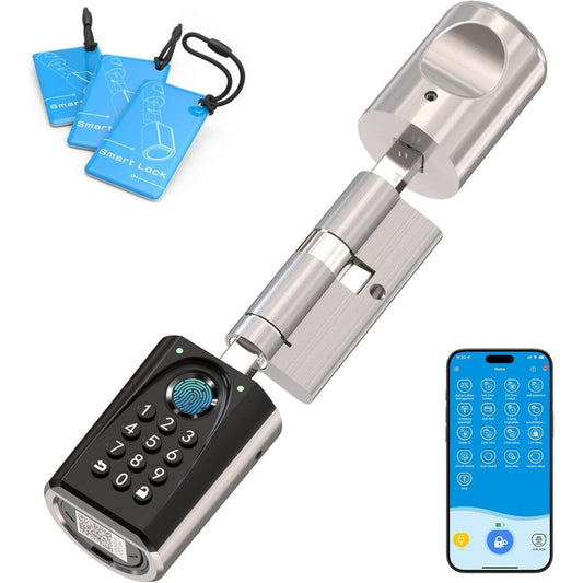 WeLock ToucD41 Smart Lock – Electronic Fingerprint & App Controlled Door Lock, Keyless Entry, Bluetooth, RFID, Black | ToucD41