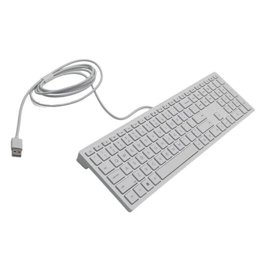 HP 125 Wired USB Keyboard – Comfortable, Durable Typing in White | M52961-L31