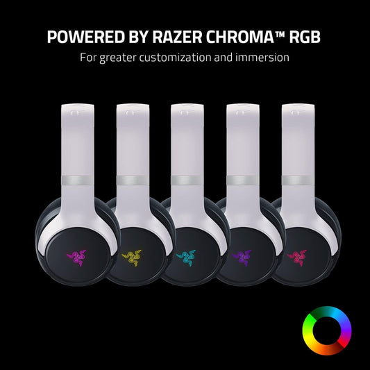 Razer Kaira Pro for PlayStation Dual Wireless Headset White/Black RZ04-04030100-R3M1, For PS5, With Haptics, 50mm Drivers Diameter, 20 Hz – 20 kHz Frequency Response, 108 dB Sensitivity,