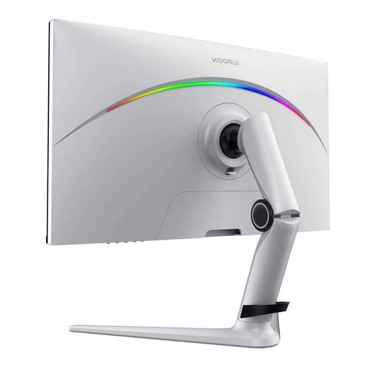 KOORUI GN10 Gaming Monitor – 27" QHD Mini-LED VA Display, 240Hz Refresh Rate, HDR1000, 1ms Response Time, Ergonomic Stand (White)