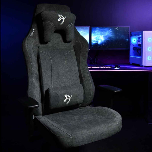 Arozzi Vernazza XL Soft PU Leather Ergonomic Office & Gaming Chair | High Backrest | Reclining | Adjustable Lumbar & Neck Support | Dark Grey | VERNAZZA-XL-SPSF-PBK