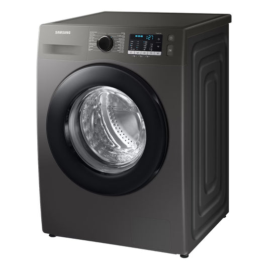 Samsung WW5000T 8 kg Front-Load Washing Machine WW80TA046AX/GU with Eco Bubble™, Hygiene Steam, 1400 rpm, Inox / Platinum Silver