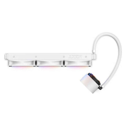 NZXT Kraken Elite 360 RGB (2023) AIO Liquid CPU Cooler, 360mm Radiator, 2.36" LCD Display, 3x 120mm RGB PWM Fans, 1800 RPM, 78.86 CFM Airflow, White | RL-KR36E-W1