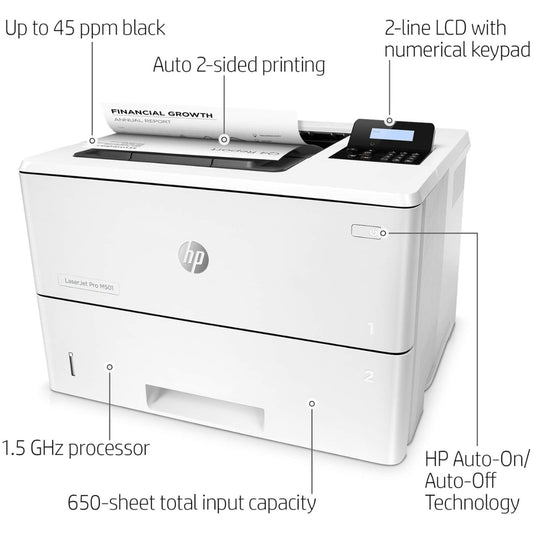 HP LaserJet Pro M501dn – Fast & Reliable Monochrome Laser Printer for Office Use