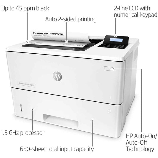 HP LaserJet Pro M501dn – Fast & Reliable Monochrome Laser Printer for Office Use