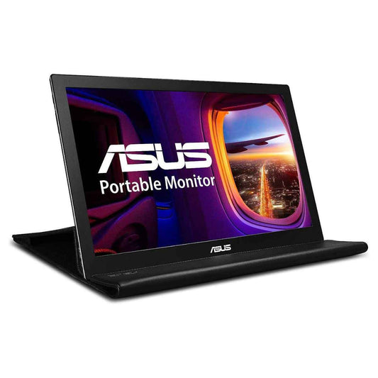 ASUS MB168B Portable Monitor, 15.6" WXGA TN Display, 60Hz Refresh Rate, 11ms Response Time, USB 3.0 Connectivity, Auto-Rotating Display, EzLink Technology, Black | 90LM00I0-B01170