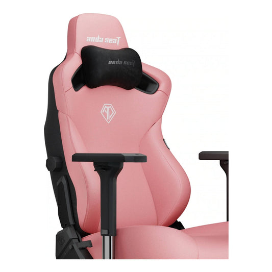 AndaSeat Kaiser 3 Series Premium Gaming Chair, Premium PVC Leather, Large, Heavy-Duty Aluminum Wheel Base, Class-4 Gas Piston, 5MM PU Covered Wheels | Creamy Pink