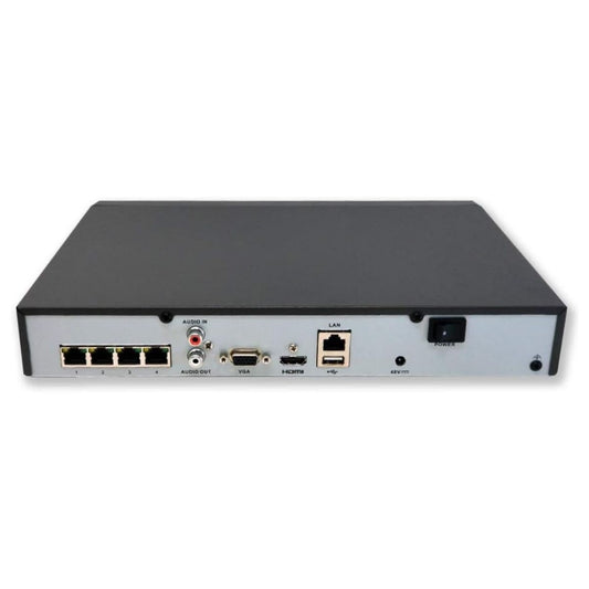 Hikvision DS-7604NI-Q1/4P 4-Channel PoE 4K NVR | Embedded Plug & Play Network Video Recorder