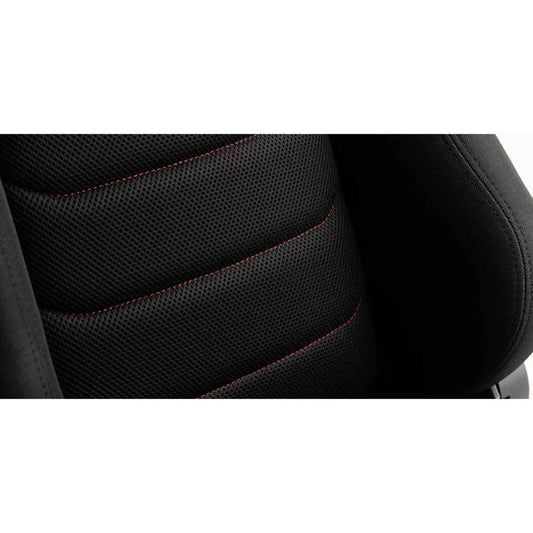 Next Level Racing ERS3 Elite Reclining Seat Fabric & SIMAERO Mesh Edition, Robust Double Seat Recliner Mechanism, Coupled with Durable Materials, Lumbar Support, Black | NLR-E052