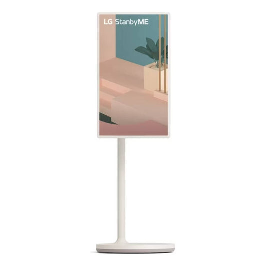 LG StanbyME Movable Smart Screen 27" FHD LCD Display, 60Hz Native Refresh Rate, a7 Gen4 Processor, ThinkQ AI Technology, Full Web Browser, Wi-Fi & Bluetooth Connectivity, White
