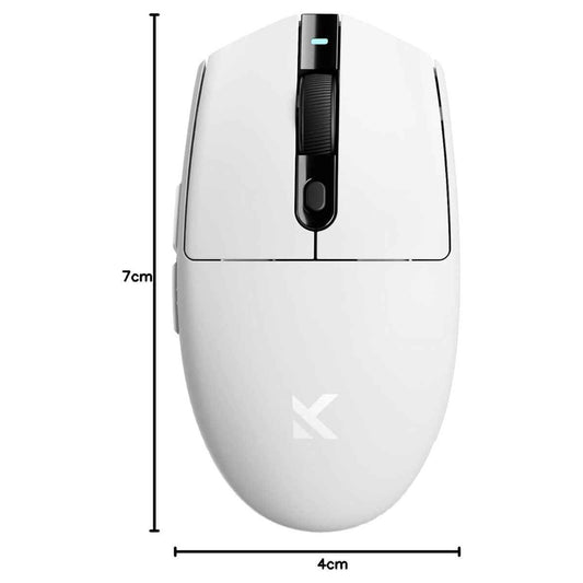 MCHOSE G3 Wireless Gaming Mouse | PAW3311 Sensor | 12,000 DPI | Tri-Mode Connection | 1K Polling Rate | 64g Lightweight Design | 170H Battery | White | MC-G3V2-4