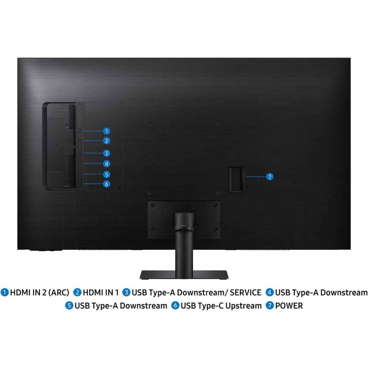 Samsung M7 M70F Smart Monitor, 43" VA Display, 4K UHD Resolution, 60Hz Refresh Rate, 4ms (GtG) Response Time, Tizen Operating System, WIFI5 & BT5.2 Connectivity, Black