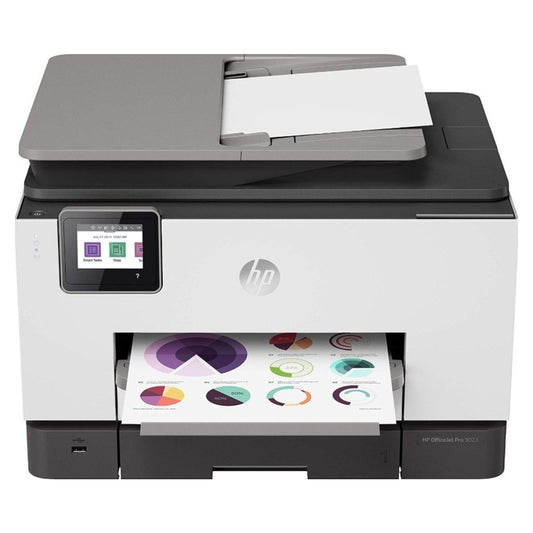 HP OfficeJet Pro 9023 All-in-One Printer, Print, Copy, Scan, Fax Functions, Print Speed Up to 24 ppm (Black) & 20 ppm (Color), Up to 1200 x 1200 Rendered DPI, 35 Sheets, Light Basalt | 1MR70B