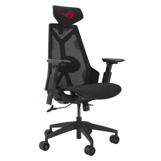 ASUS ROG Destrier Core Gaming Chair – Cyborg-Inspired Design, Lumbar Support, 3D Adjustable Armrests, Synchro-Tilt Mechanism, Class 4 Gas Lift & Metal Base, Black (90GC01P0-MSG010) 