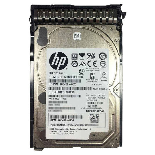 HPE 2TB 7.2K RPM SAS 2.5" SFF Hard Drive – MM2000JEFRC | 765452-002