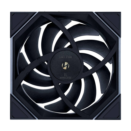 Lian-Li UNI FAN TL Wireless Reverse 140mm Case Fan – 1800 RPM, 103.9 CFM Airflow, Fluid Dynamic Bearing, 4-PIN PWM | Black / White