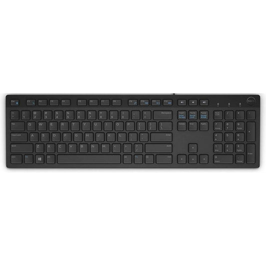 Dell KB216 Multimedia Wired Keyboard | USB | Chiclet Keys | Multimedia Hot Keys | English & Arabic Layout | Black | KB216-BK-ENG-INT / KB216, 580-ADGW